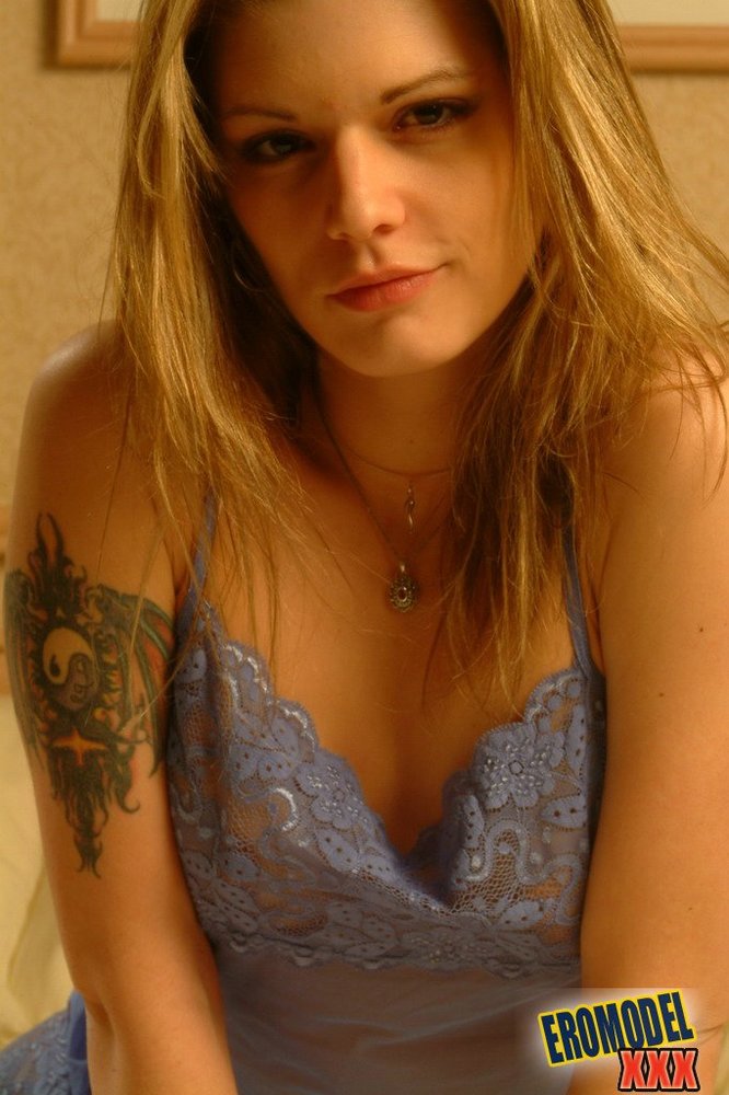 Sexy Blonde Posing In Lingerie 14