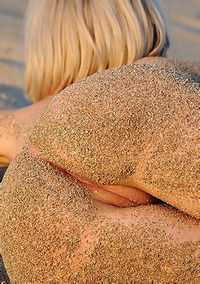 Naked Teen Girl Posing At The Beach