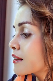 Attractive brunette Maria Espen